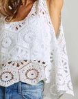 ADORA Crochet Wide Strap Knit Cover Up