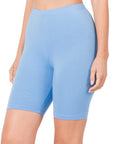 Zenana Plus Premium Cotton Biker Shorts - Online Only