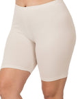 Zenana Plus Premium Cotton Biker Shorts - Online Only