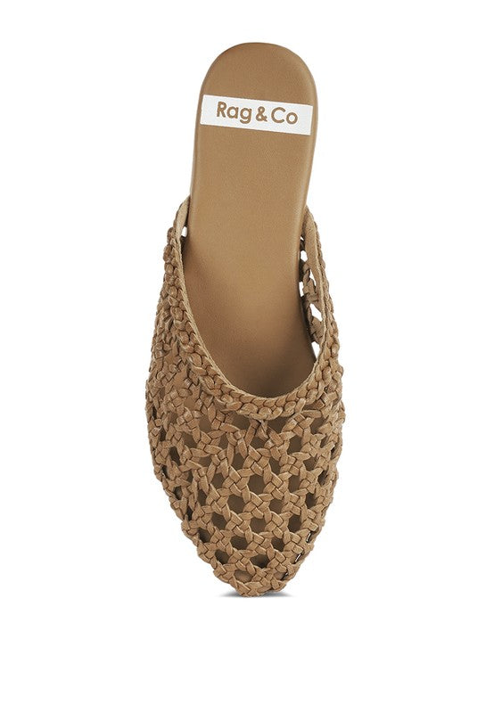 Wendigo Woven Real Leather Mules