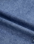 Denim Vintage Wash Ruffle Button-Down Shirt