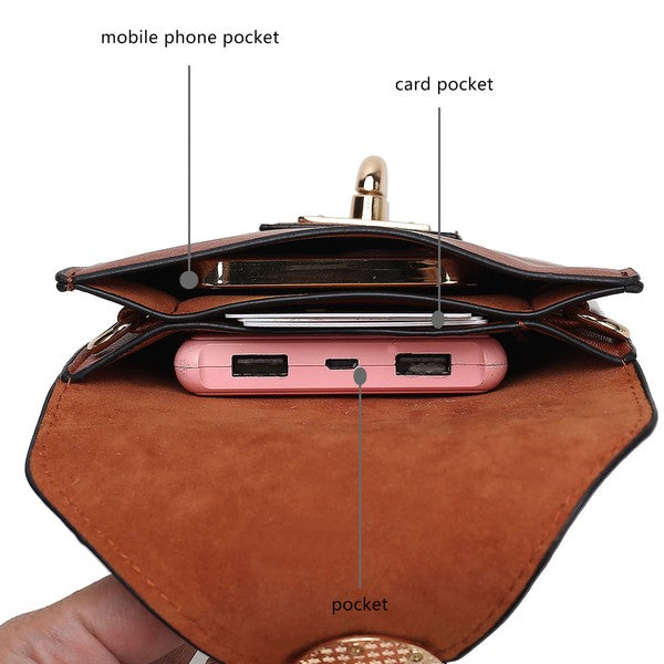 MKF Havana Women's Phone Crossbody Bag by Mia K