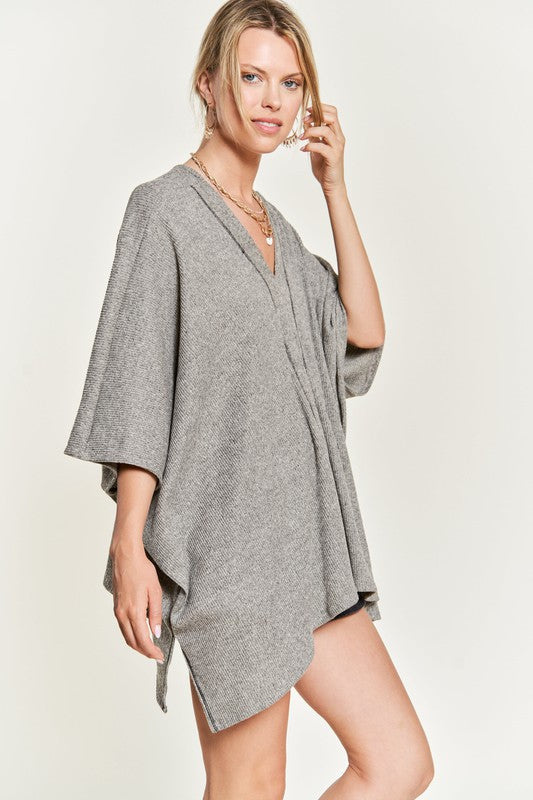 Jade By Jane V-Neck Poncho Top