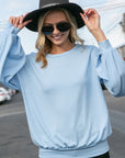 e Luna Big Puffy Sleeves Sweatshirt