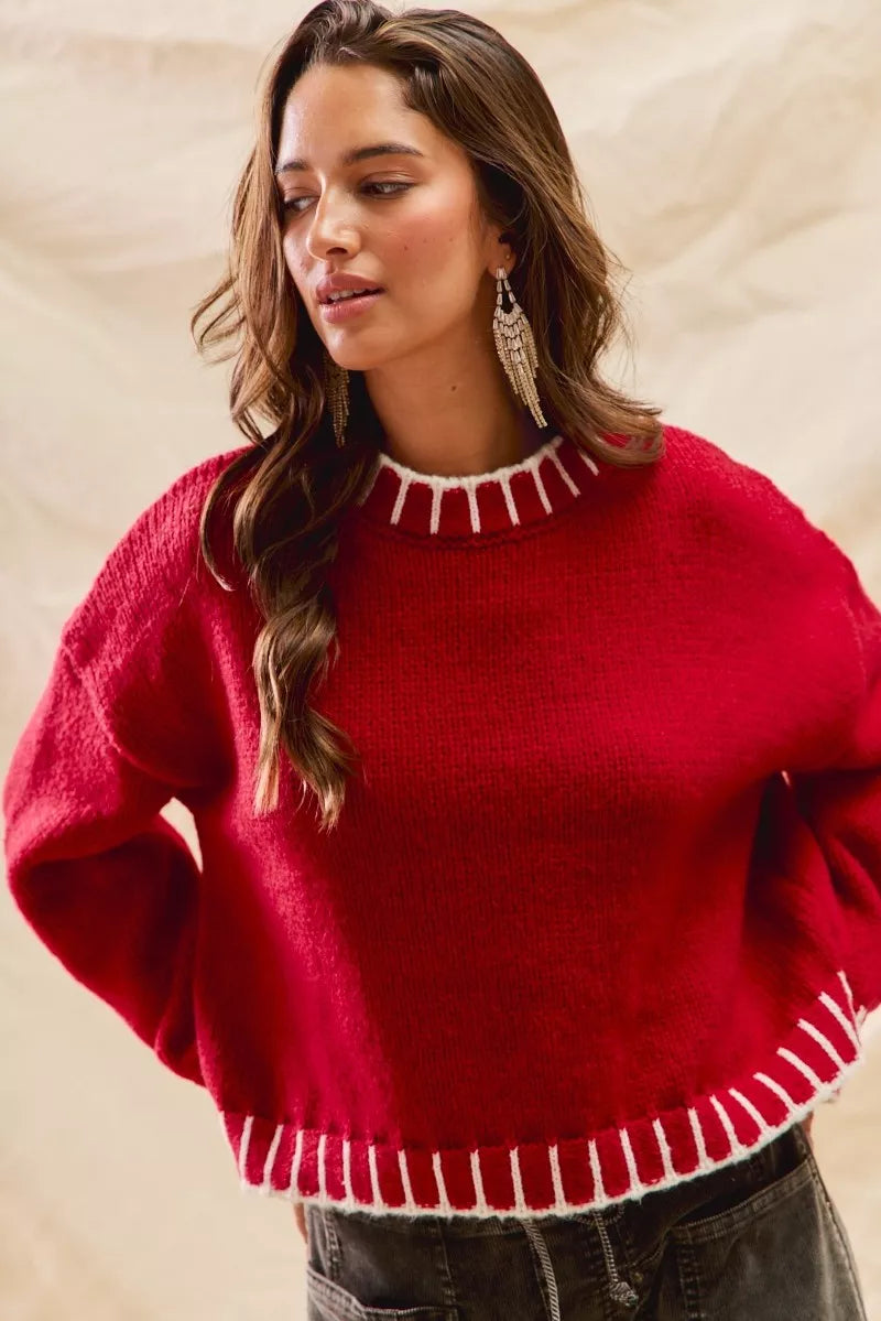 SO ME Loose Fit Christmas Holiday Sweater