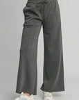 Umgee Full Size Drawstring Wide Leg Pants with Pockets