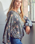 Allover Floral Print Sweatshirt - My Pampered Life Seattle