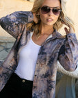 e Luna Tie Dye Button Down Shirts