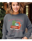 Small Town Christmas Truck Unisex Fleece Sweatshirt