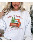 Small Town Christmas Truck Unisex Fleece Sweatshirt