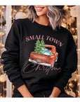 Small Town Christmas Truck Unisex Fleece Sweatshirt