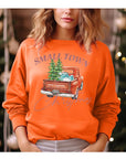 Small Town Christmas Truck Unisex Fleece Sweatshirt