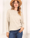 Lilous Oversize Cable Knit Sweater - Online Only