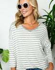 e Luna Plus Stripe Hoodie Top