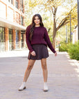 Julia Rose The Britt - Brown Skort