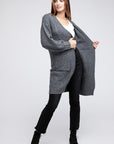 BiBi Twist Knitted Open Front Cardigan With Pockets