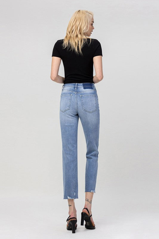 Flying Monkey High Rise Crop Straight Jean - Online Only