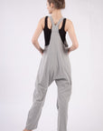 VERY J  Plunge Sleeveless Jumpsuit with Pockets