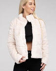 Fluffy Zip-Up Sweater Jacket