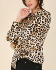 Lilou Satin Leopard Blouse