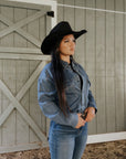 Western Denim Patch Pockets Long Sleeve Shirt