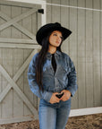 Western Denim Patch Pockets Long Sleeve Shirt