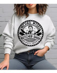 Michael Myers Butcher Shop Always Open Graphic Halloween Sweatshirt