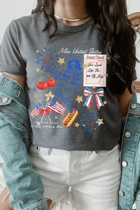 Western 4th Of July Graphic Plus Tee