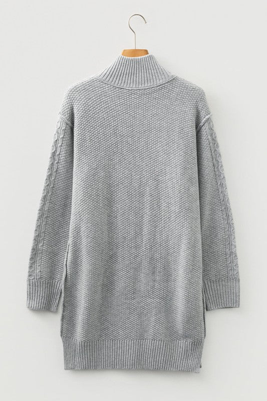 Sofia Ribbed Trim Loose Sweater