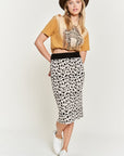 PLUS Jade By Jane Animal Print Sweater Skirt