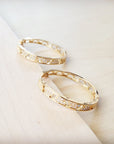Geometric Sparkle Statement Gold Hoop Earrings