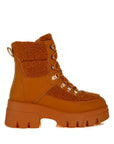 Wellerman Faux Fur Detail Chunky Hiker Boots