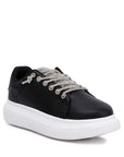 Jaxen Rhinestones Lace Up Sneakers