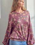 e Luna Allover Floral Print Sweatshirt