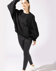 POPFLEX Full Size Brunch Sweater - Black