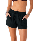 Black Drawstring Shorts