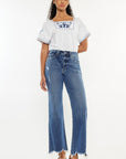 Kancan Full Size High Rise Slim Wide Leg Jeans