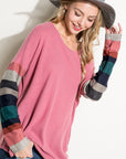 e Luna PLUS Cozy Colorblock Top