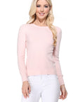 Crew Neck Long Sleeve Light Basic Casual Knit Top