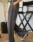 Davi & Dani Stripe Button Down Shirt and Long Pants Set