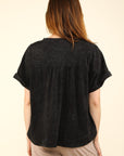 VERY J Nochted Short Sleeve Washed T-Shirt