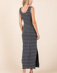 Mittoshop Striped Scoop Neck Sleeveless Maxi Dress