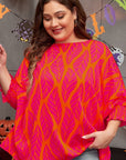 PLUS Women Smocked Lantern Sleeve Plus Size Blouse