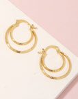 Fame Pincatch Double Circle Hoop Earrings