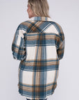 Blue B Plus Size Yarn Dyed Plaid Shirt Jacket