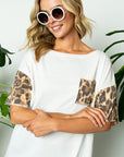 e Luna Terry Solid Animal Boxy Top