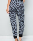 Celeste Full Size Leopard Contrast Sweatpants