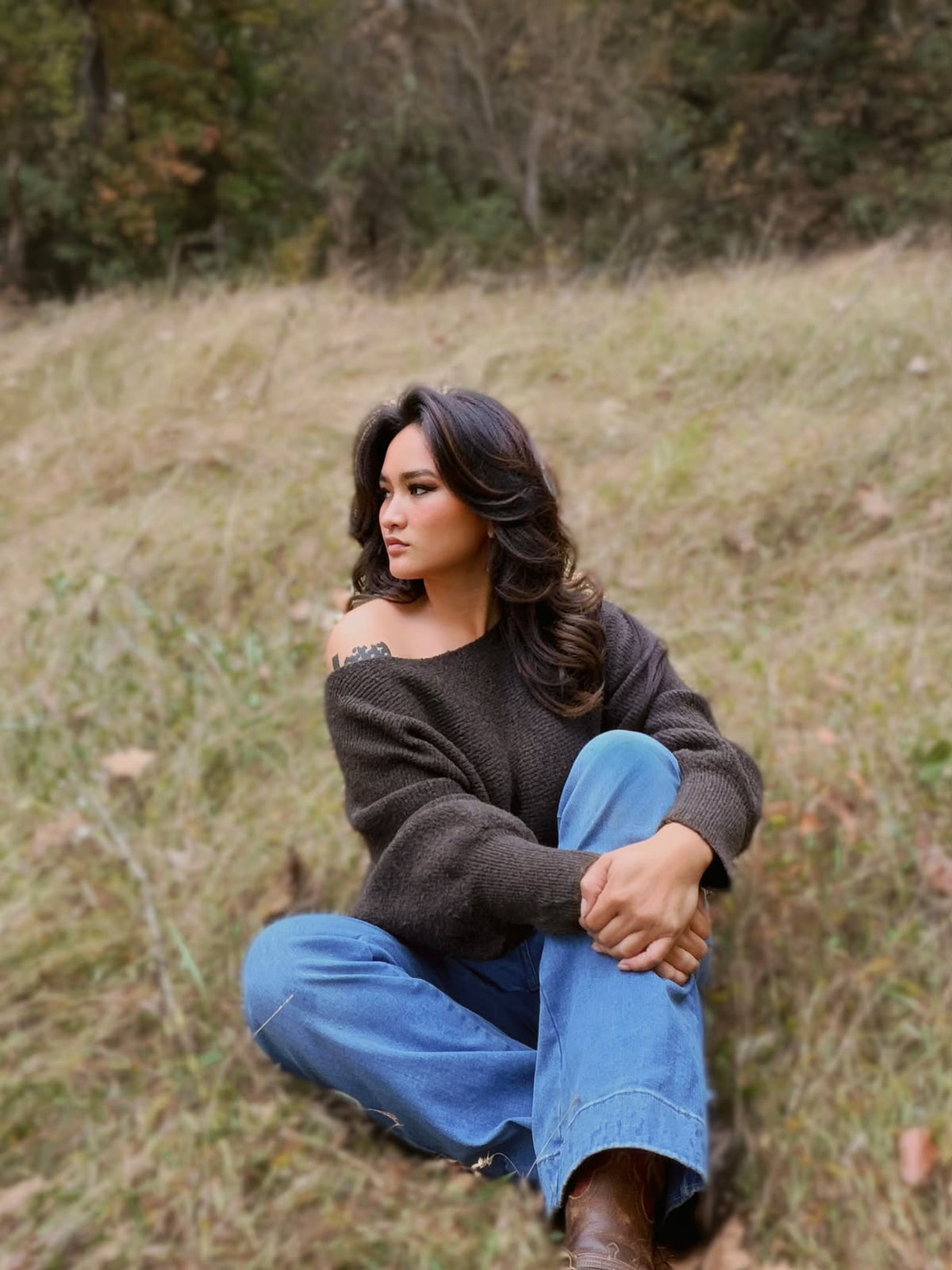 Emory Park Inez Off-Shoulder Ribbed Sweater