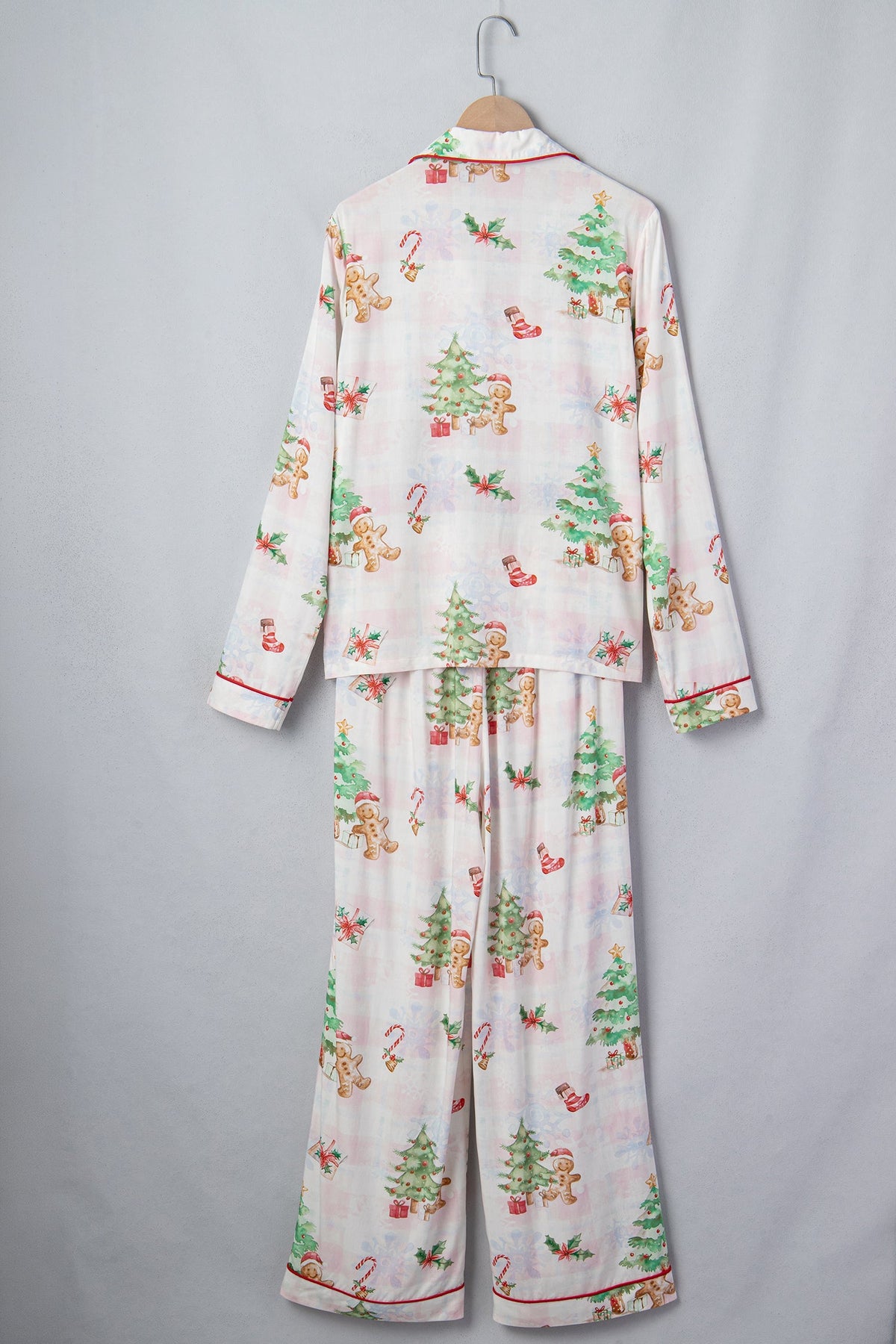 Gingerbread Christmas Pajama Set — Pink