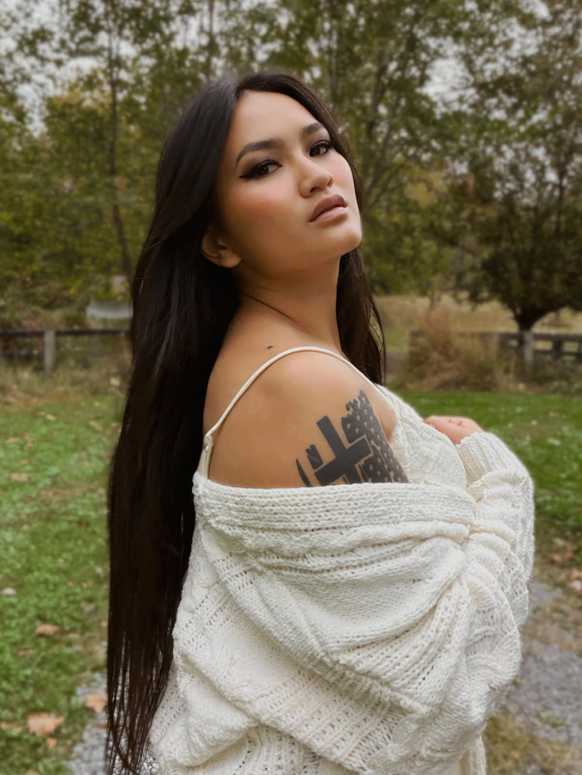 Cable Knit Open Front Cardigan